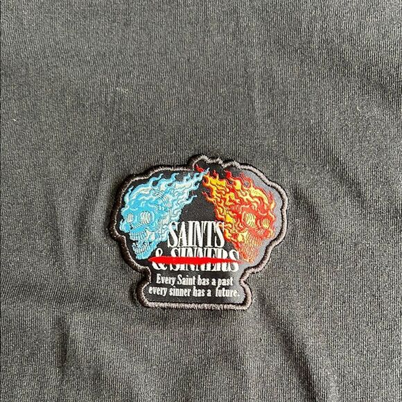 GSTR Black Short Sleeve Tee with Colorful Chest Logo - Picture 3 of 7